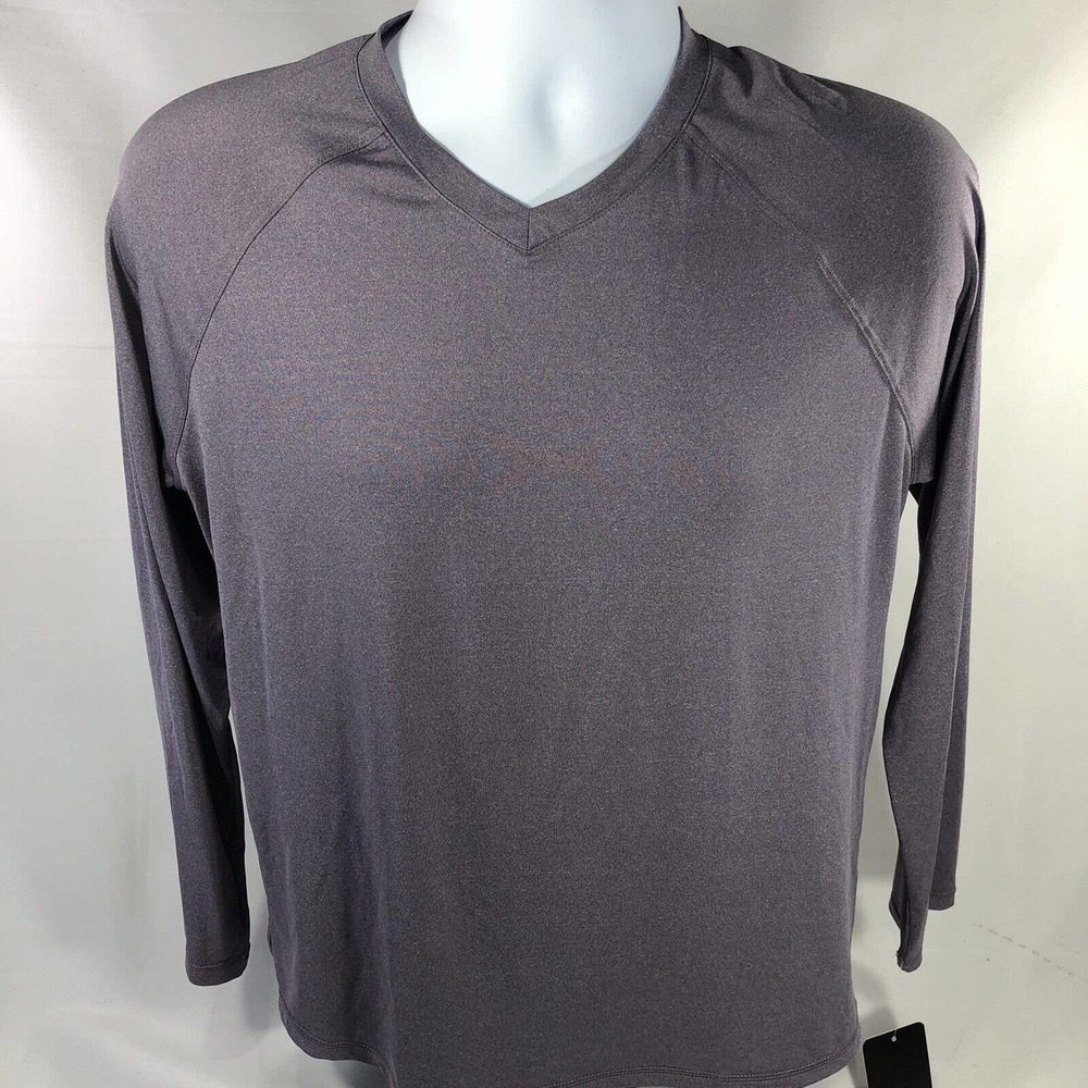 NWT BSP BETTER SPORTS PERFORMANCE ATHLETIC LONG SLEEVE WORKOUT SHIRT V NECK NEW